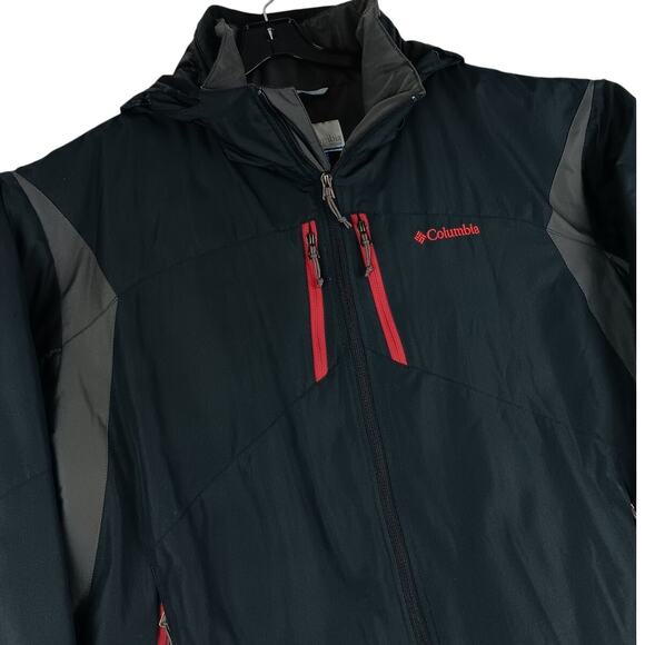 Columbia Omni Shield Jacket Coat Mens XXL Black/Gray Waterproof Outdoors Hooded - Picture 2 of 12